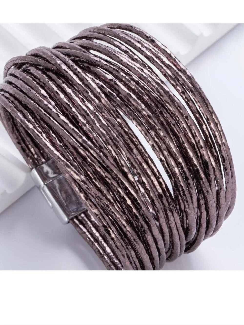 Multi-Strand Silver Wrap Bracelet - Women Jewelry